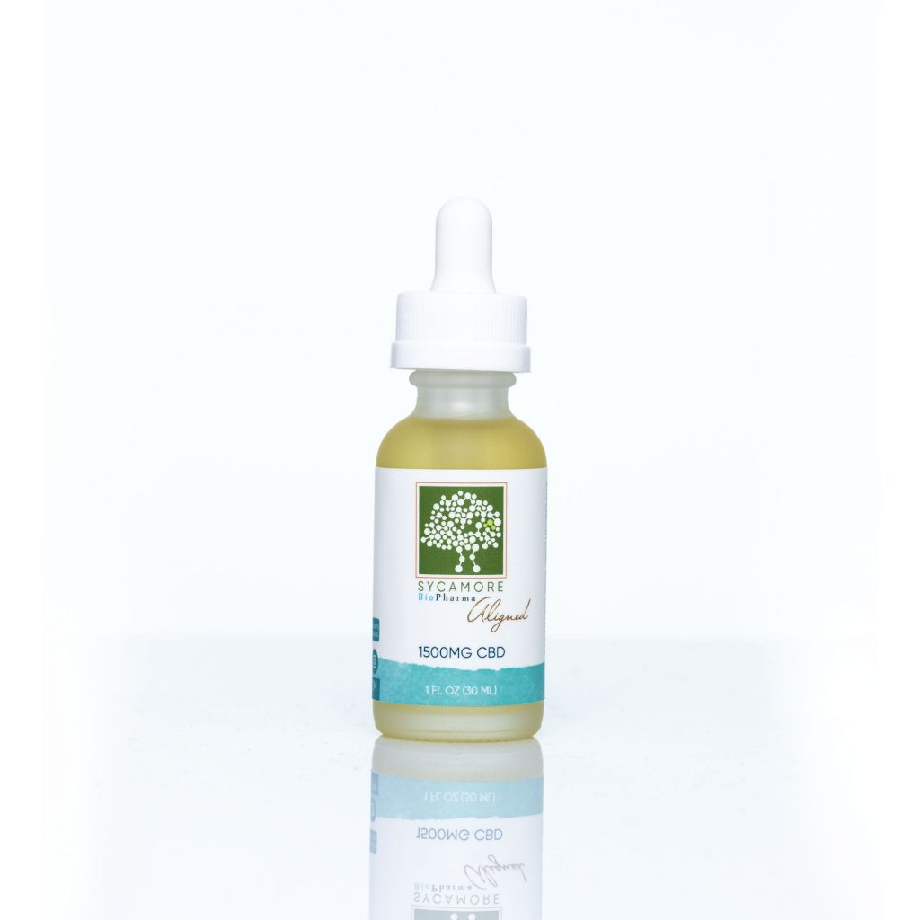Sycamore BioPharma 1500mg CBD oil Aligned tincture.
