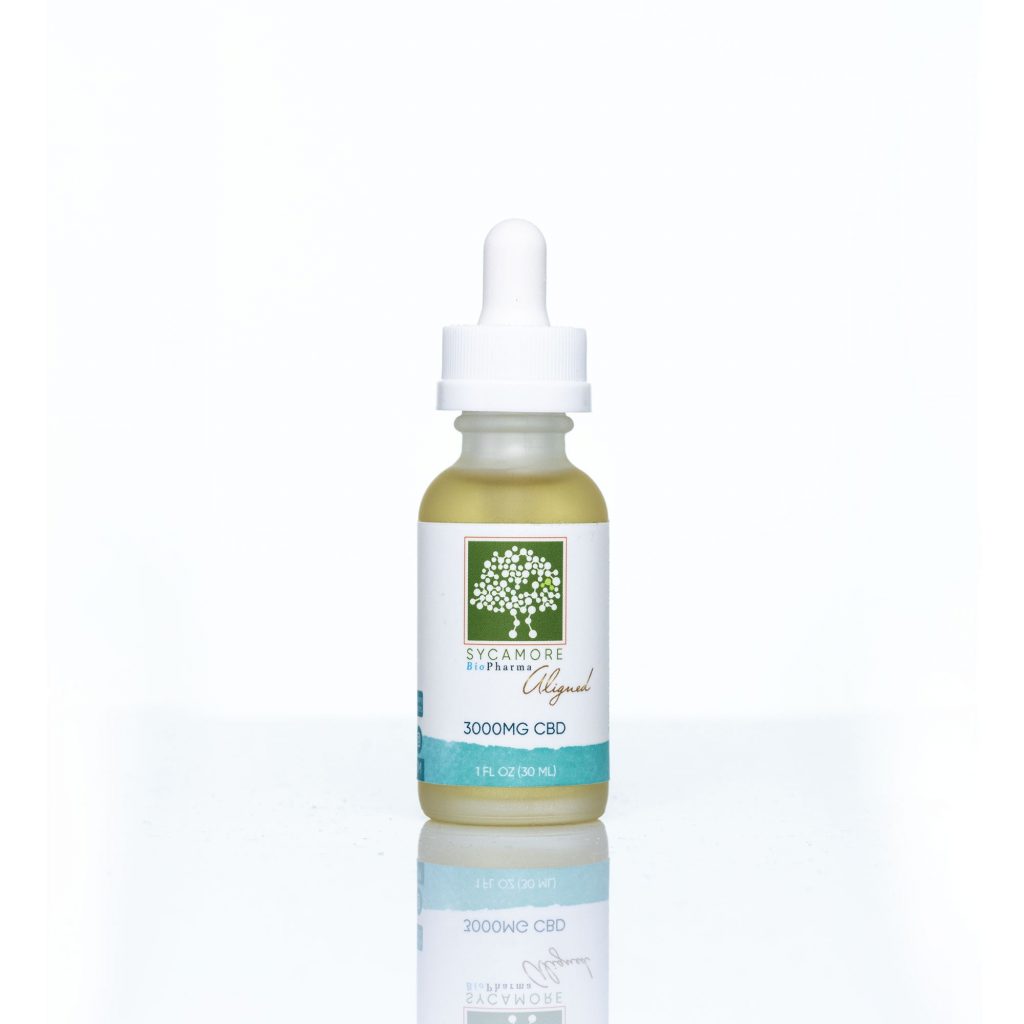 Sycamore BioPharma 3000mg CBD oil Aligned tincture.