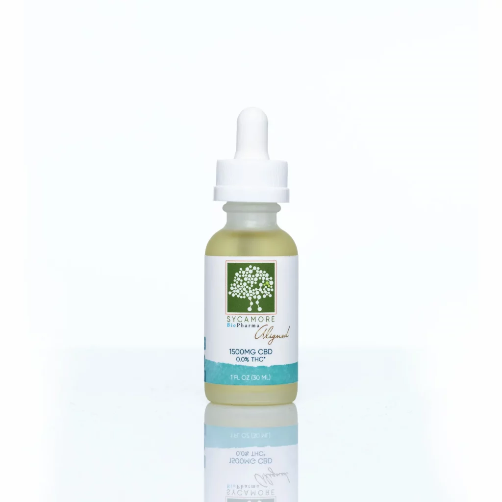 Sycamore BioPharma 1500mg CBD oil Aligned tincture.