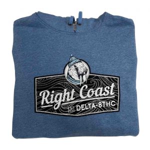 Right Coast Delta-8 THC sweatshirt.
