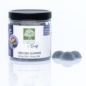 Sycamore BioPharma CBD CBN Drift sleep aid edible gummies. 40mg CBD 10mg CBN. 30 count.